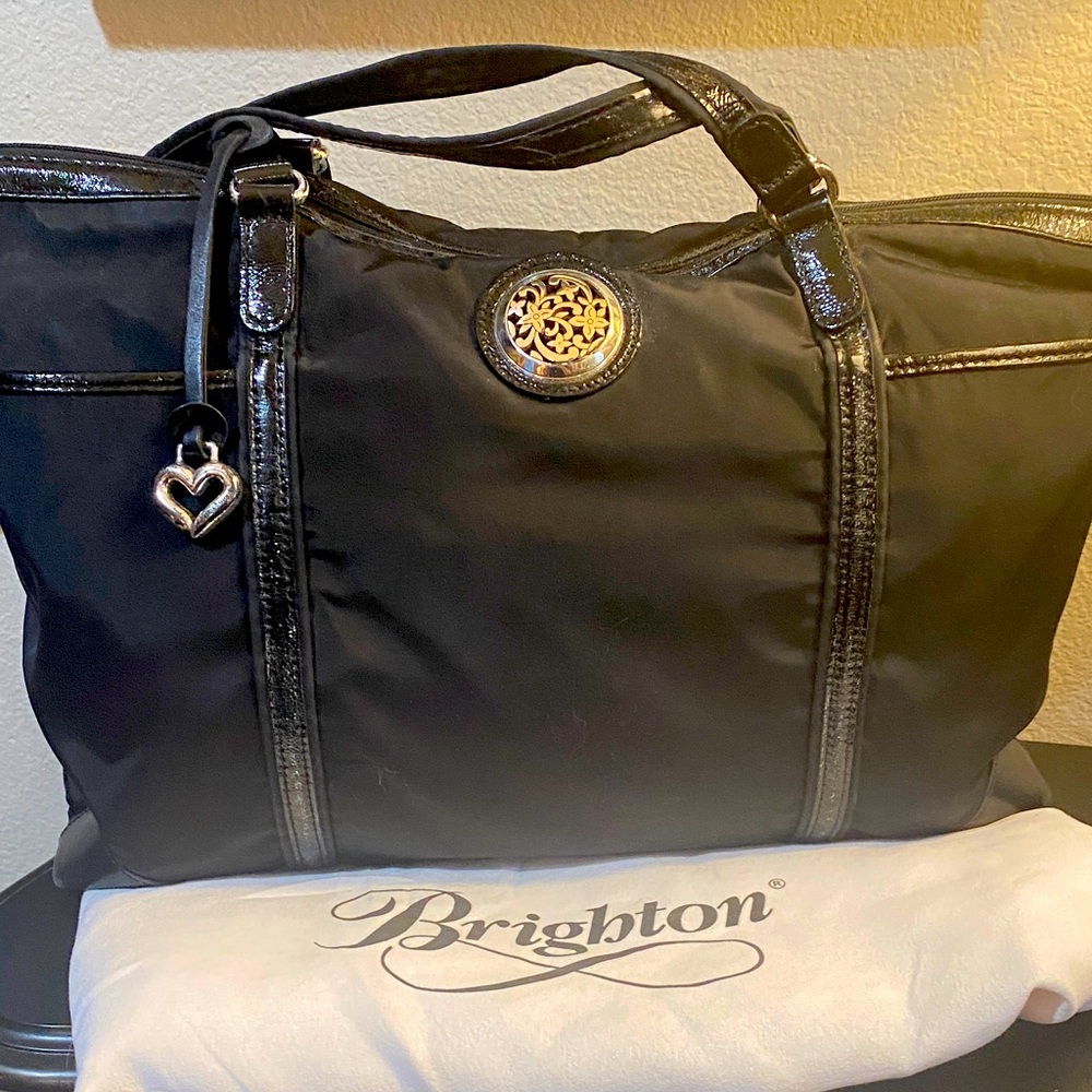 Brighton microfiber shoulder satchel.